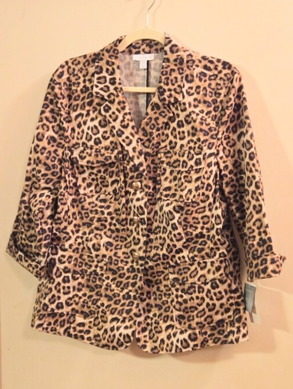 NWT Charter Club Leopard Print Blazer - Retro-Inspired - Mob Wife - Size XL